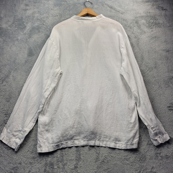 Murano Baird Mcnutt Mens Linen Shirt Size XL Floral Long Sleeve Button Front - Picture 3 of 12